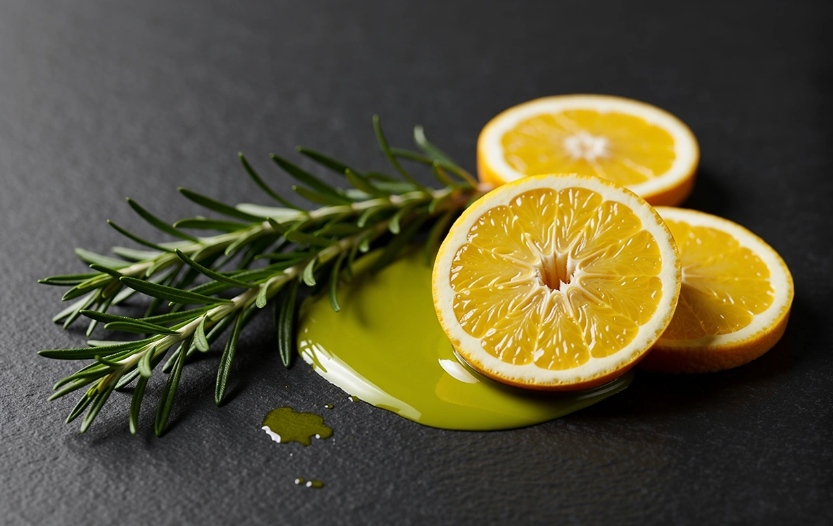 Ingredientes frescos mediterráneos